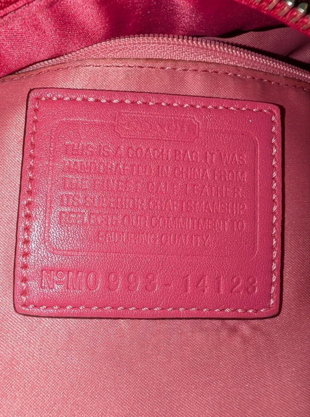 Coach Madison Tribeca Patent Leather Tote Bag Chain Strap Pink Silver VGUC - Picture 13 of 14
